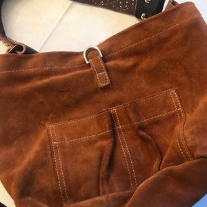 Tylie Malibu Brown Suede Shoulder Bag